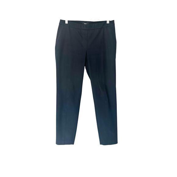 Theory Ankle Pants Black Pull On Stretch Office Work Business Career Size 6 - Picture 1 of 10